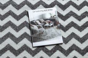 Okrúhly koberec SKETCH - F561 Cik - cak, sivo - biely