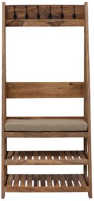 furniture-nabytek.cz - Masívny drevený vešiak s botníkom 80x175x40