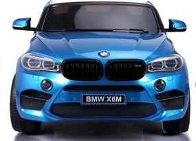 LEAN CARS Elektrické autíčko BMW X6M pre deti modré lakované