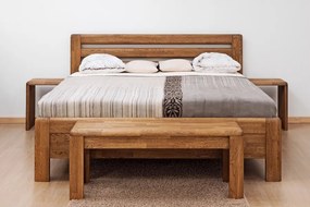 BMB ADRIANA LUX - masívna dubová posteľ 120 x 200 cm, dub masív
