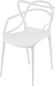 Biela plastová stolička KATO