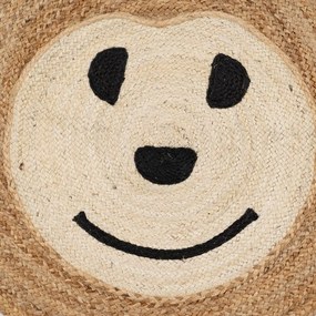 Jutový detský koberec v prírodnej farbe ø 100 cm Chiquillo – Ixia