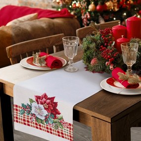 VIANOČNÝ GOBELÍNOVÝ BEHÚŇ NA STÔL MERRY5 50X110 CM VZOROVANÝ