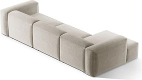 Béžová rohová pohovka (ľavý roh/s leňoškou) Bergamo – Cosmopolitan Design