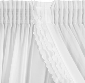 ZÁCLONA NA PÁSKE LUISA 400X250 CM BIELA