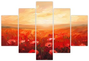 Obraz - Pole vlčích makov (150x105 cm)