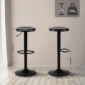 Barová stolička Williston - čierna