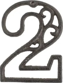 Domové  číslo 2, hnedá liatina%