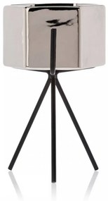 Kvetináč na stojane Sashi 18,5 cm strieborný
