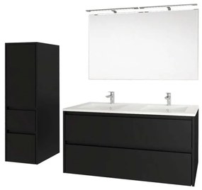 Mereo, Opto, kúpeľňová skrinka 121x46x58 cm, biela, čierna, MER-CN943S