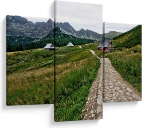 Obraz - Horská krajina s domčekmi (90x60 cm)