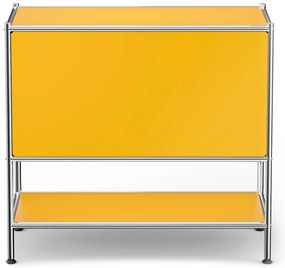 Kovová odkladacia skrinka »CN3« s výklopným priečinkom, žltá