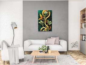 Gario Diamantové maľovanie Abstraktný kvet Rozmery: 40 x 60 cm, Rámovanie: Iba zrolované plátno, Diamanty: Štvorcové