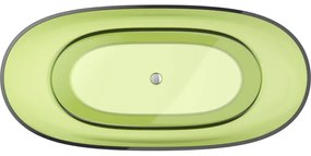 Mexen Pure, voľne stojaca priesvitná vaňa 170 x 80 cm, chrómová zátka, 58071708012