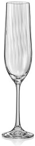 Crystalex Poháre na sekt WATERFALL 190 ml, 6 ks