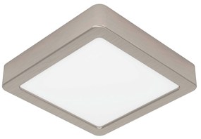 EGLO LED stropné stmievateľné osvetlenie FUEVA 5, 11W, teplá biela, 16x16cm, hranaté, strieborné