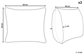 Set 2 ks. vankúšov 50x60 cm MOJAVE (biela). Vlastná spoľahlivá doprava až k Vám domov. 1022695