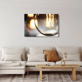 Obraz svietiacej žiarovky (90x60 cm)