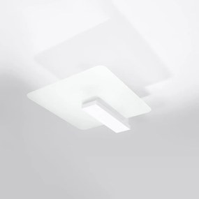 Biele stropné svietidlo so skleneným tienidlom 40x47.5 cm Parola – Sollux