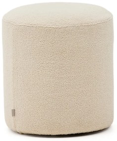 Krémový taburet z textílie buklé Kaeli – Kave Home