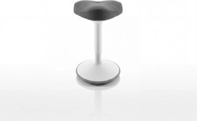 Balančná otočná stolička bielo-tmavosivá