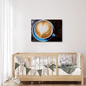 Sklenený obraz - Latte Art (70x50 cm)