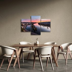 Obraz nočnej Prahy (90x60 cm)