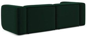 Tmavozelená zamatová pohovka 228 cm Ekahi – Makamii