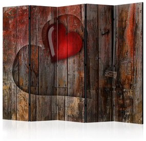 Paraván - Srdce na drevenom pozadí II 225x172