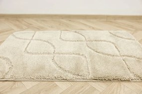 Kúpeľňový koberček Ivona svetlobéžový, línie