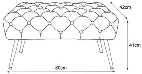Taburetka MADRID púdrovo ružová