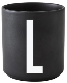 Design Letters Hrnček s písmenom L, black