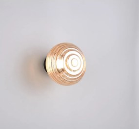 Jantárové sklenené LED nástenné svietidlo na USB ø 15,5 cm Earl – Reality