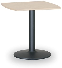 Konferenčný stolík ZEUS II, 660x660 mm, čierna podnož, doska breza
