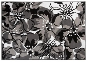 Kusový koberec PP Veľké kvety sivý 180x250cm