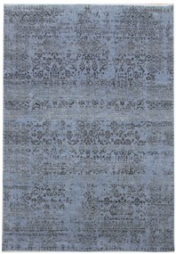 Diamond Carpets koberce Ručne viazaný kusový koberec Diamond DC-JK 1 Jeans blue / black - 180x275 cm