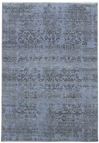 Diamond Carpets koberce Ručne viazaný kusový koberec Diamond DC-JK 1 Jeans blue / black - 140x200 cm