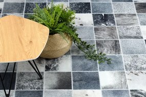 Koberec PATCHWORK 21716 sivý - imitácia kože krava