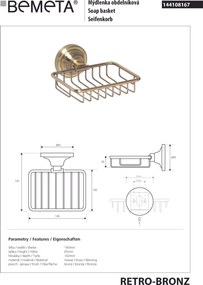 Bemeta Design RETRO bronz: Mydelnička - 144108167