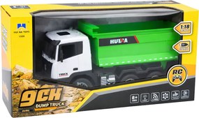 HUINA Diaľkovo ovládaný sklápač RC Huina, zelený, mierka 1:18