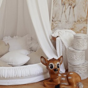 Hniezdo pre deti Boho so strapcami biela