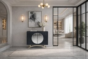 Komoda Stilig ST832 100 cm čierna/strieborná