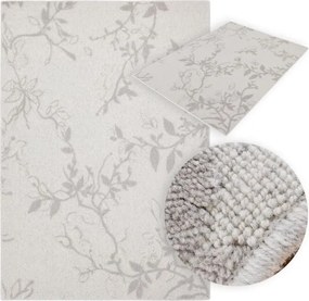 Koberec Agnella Noble Flors svetlosivý