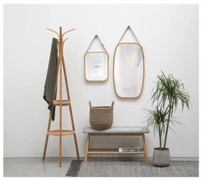 Nástenné zrkadlo v bambusovom ráme PT LIVING Idylic, dĺžka 40,5 cm