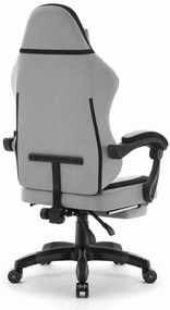 Ergonomická herná a kancelárska stolička HC-1016 s podnožkou - sivá
