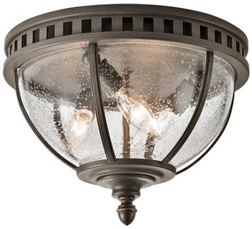 Kichler - Vonkajšie stropné svietidlo HALLERON 3xE14/40W/230V IP44 antracit