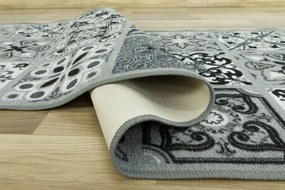 Protišmykový behúň Patchwork - sivý