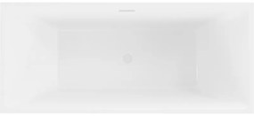 Mexen Lita, voľne stojaca vaňa 170 x 75 cm, biela-čierna, biely prepad, 52121707575-20