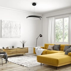 LED Luster na lanku LORENZO LED/35W/230V čierna