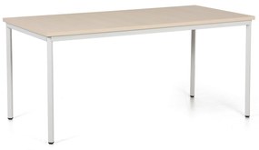 Jedálenský stôl TRIVIA, sivá podnož, 1600 x 800 mm, breza